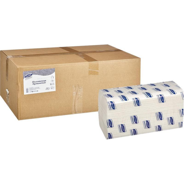 Полотенца бумажные листовые Luscan Professional V-сложения 1-слойные 15 пачек по 250 листов
