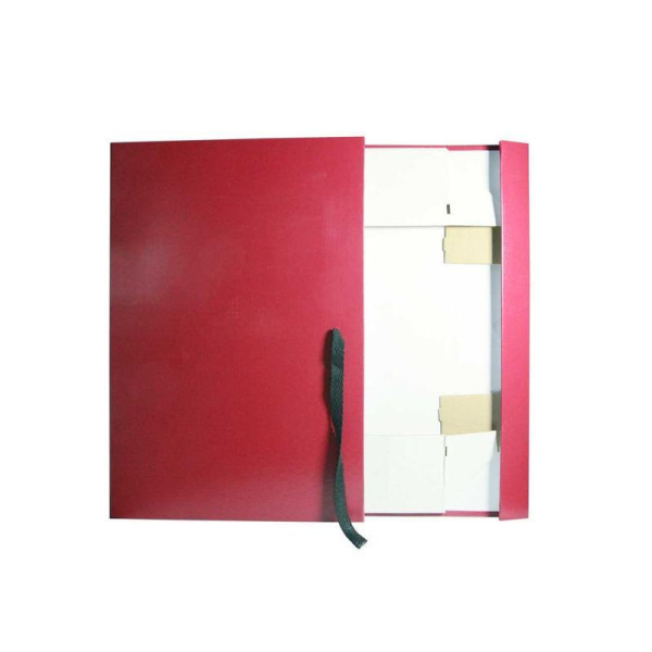 Папка архивная на 2-х завязках Attache Economy А4 100 мм бумвинил до  1000 листов бордовая складная