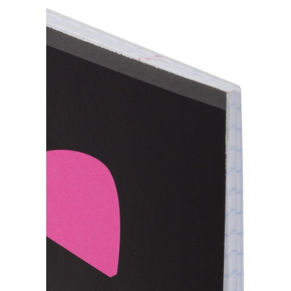 Тетрадь общая Kitty А5 48 листов в клетку на скрепке обложка черная  ВД-лак