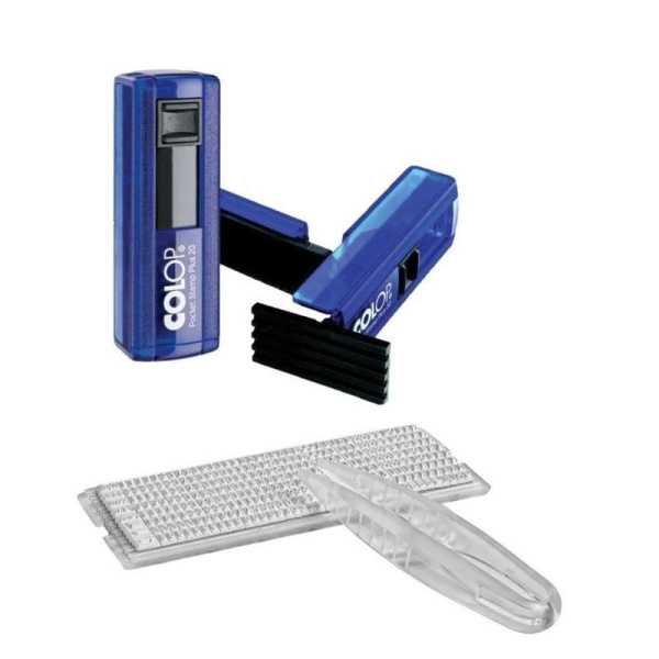 Штамп самонаборный Colop Pocket Stamp Plus 20-Set карманный 4 строки
