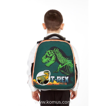 Ранец ортопедический №1 School Basic T-Rex (неоновая подсветка корпуса на пульте д/у)