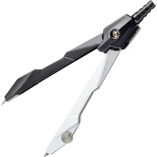 Готовальня Attache BF-BX3 3 предмета (в пластиковом пенале с  европодвесом, серебристый/черный)