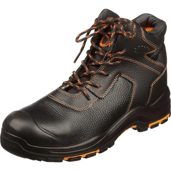 Ботинки Электра ПУ-нитрил из натуральной кожи композитным   (поликарбонатным) подноском чёрные (размер 40, 116841)