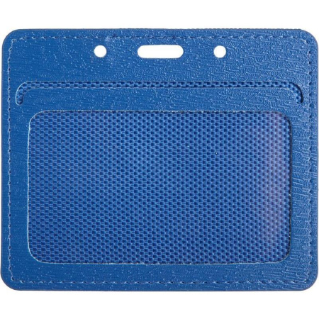 Бейдж горизонт. 90х54, синий металлик, PU, Т-814Н