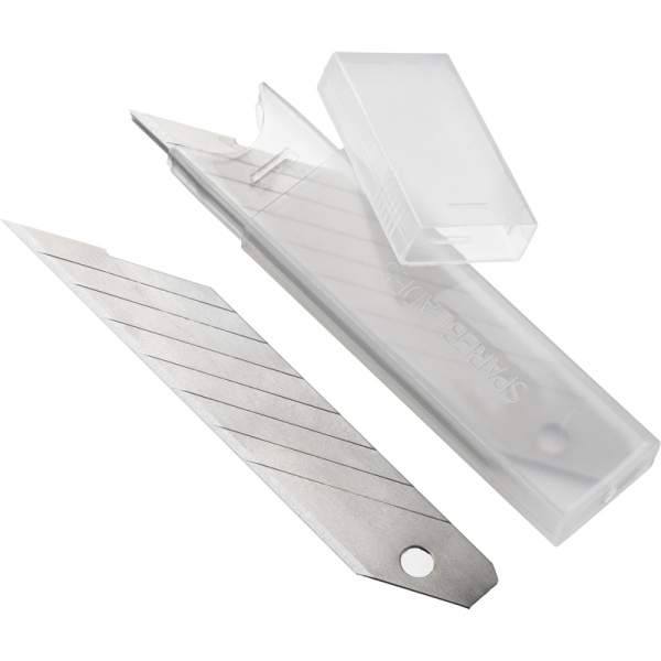 Лезвие сменное сегментированное TOPFORT стальное 18 мм (10 штук в  упаковке)