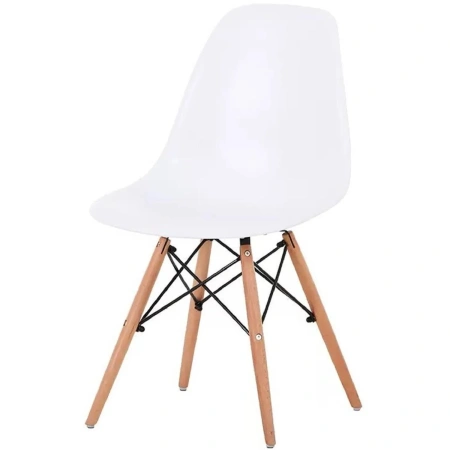 Стул обеденный Комус Мебель Fjord  белый (пластик, дерево/металл)