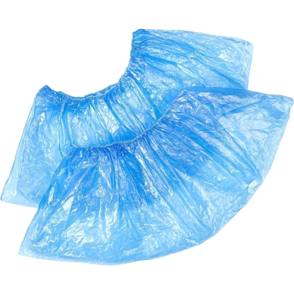 Бахилы одноразовые Elegreen Лайт-H полиэтиленовые облегченные 6 мкм  голубые (1.8 г, 50 пар в упаковке)