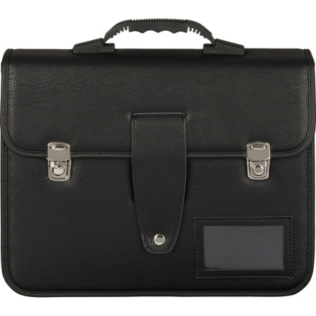 Папка деловая Алекс Спец К из экокожи черного цвета