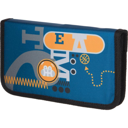 Пенал односекционный №1 School Team оранжевый