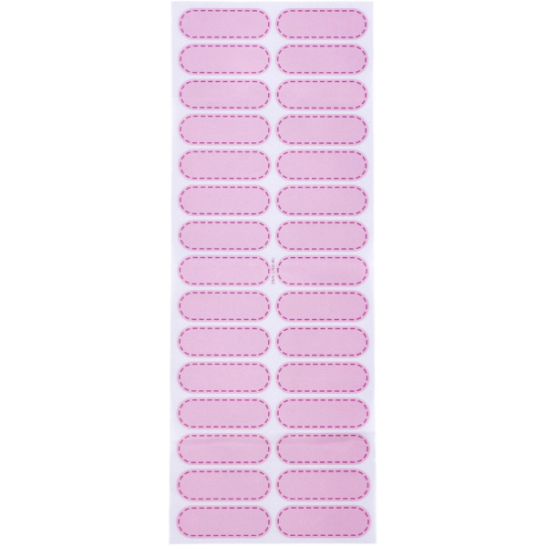 Набор термонаклеек для маркировки детских вещей Школа талантов Авокотик  розовые (30 штук в упаковке)