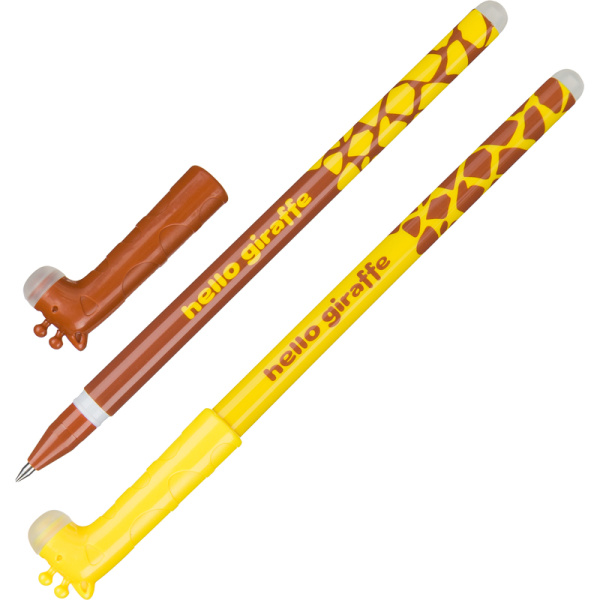 Ручка гелевая со стираемыми чернилами M&G Hello Giraffe синяя  (толщина линии  0.35 мм)