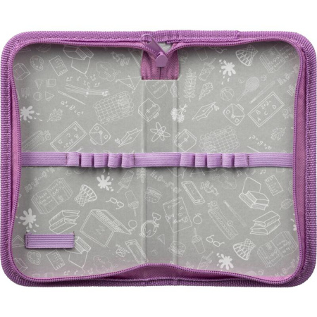 Пенал односекционный Комус Класс Волшебная бабочка фиолетовый