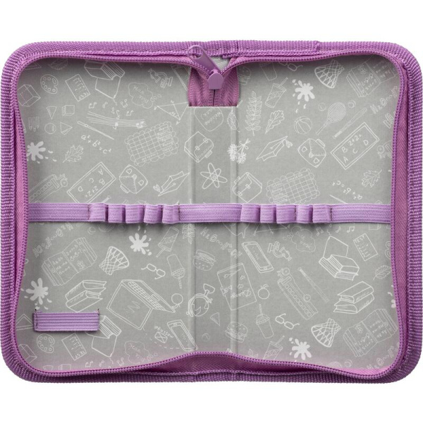 Пенал односекционный Комус Класс Волшебная бабочка фиолетовый