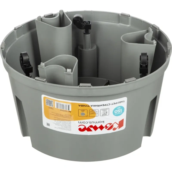 Стремянка-табурет пластиковая 2 ступени Комус серая