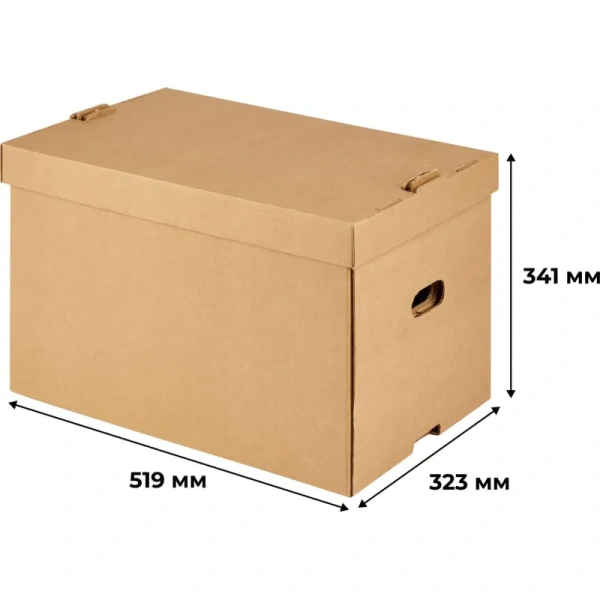 Короб архивный 519х341х323 мм Т-23 Выбор есть из гофрокартона
