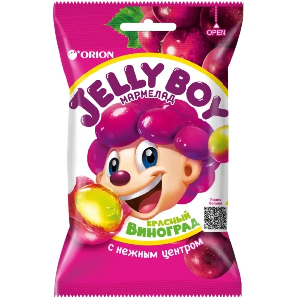 Мармелад Orion Jelly Boy со вкусом красного винограда 66 г