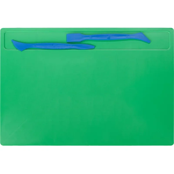 Доска для лепки Комус Класс (№1 School) ColorPics А4 с двумя стеками  зеленая