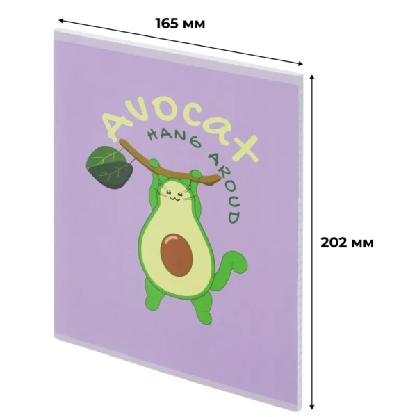 Тетрадь общая Avocat А5 48 листов в клетку на скрепке обложка фиолетовая  ВД-лак