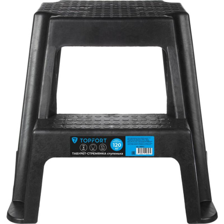 Стремянка 2 ступени TOPFORT черная