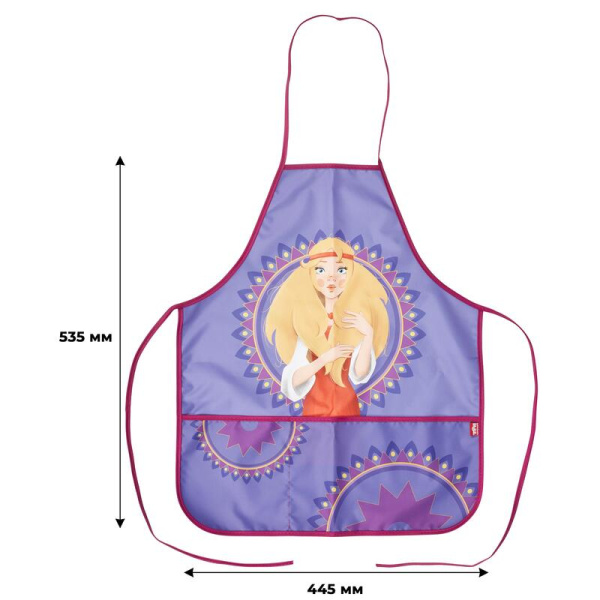 Фартук для труда Комус Три богатыря Аленушка синий с нарукавниками