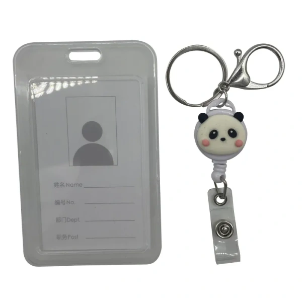 Картхолдер на рулетке с карабином Комус Класс Лапка 7x11 см