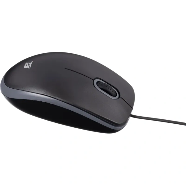 Мышь проводная BigTech BM-B100BG чёрная/серая (MO-101)