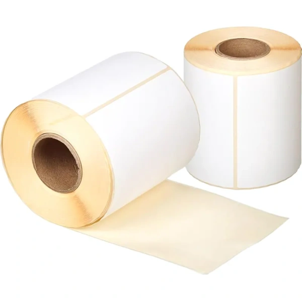 Термотрансферные этикетки 75x120 мм бумажные полуглянцевые (диаметр  втулки 40 мм, 4 рулона по 250 этикеток)