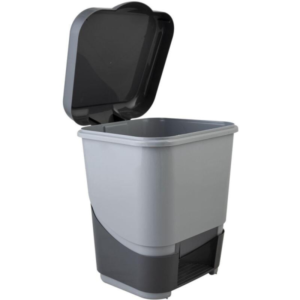 Контейнер для мусора с педалью Полимербыт 8 л пластик (24х25.5х29.5 см)