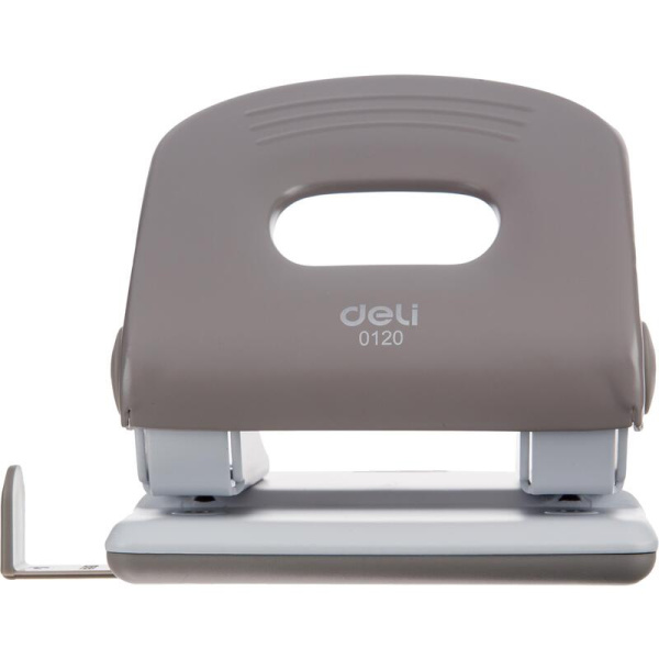 Дырокол Deli Pro E0120 до 40 листов серый с линейкой