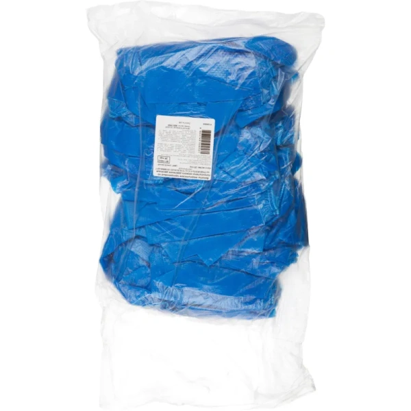 Бахилы одноразовые EleGreen полиэтиленовые 10 г/кв.м повышенной  плотности синие (25 пар в упаковке)