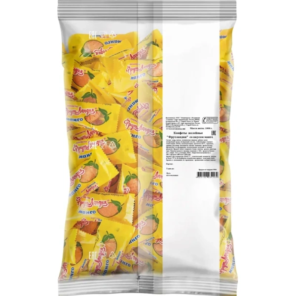 Конфеты Фрутландия желейные со вкусом манго 1 кг