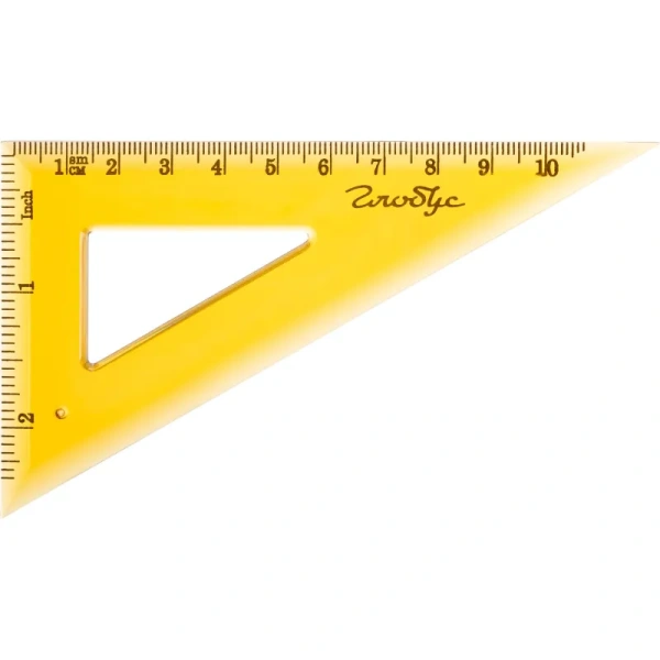 Треугольник Глобус 12 см 30 градусов пластиковый оранжевый