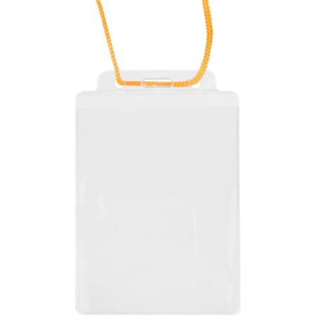 Бейдж Attache вертикальный 77х118 мм с желтой тесьмой (10 штук в упаковке)