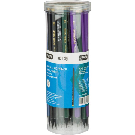 Карандаш чернографитный HB Attache Selection Pearl Shine заточенный  трехгранный