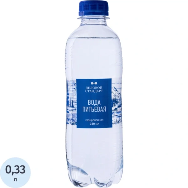 Вода питьевая Деловой Стандарт газированная 0.33 л