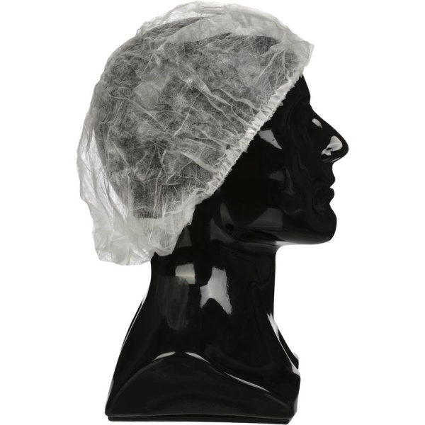 Шапочка-клип одноразовая Шарлотта белая (100 штук в упаковке)