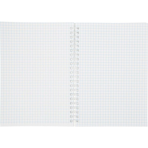Книга учета 96 листов А5 в клетку на спирали блок офсе Attache (обложка  - мелованный картон)