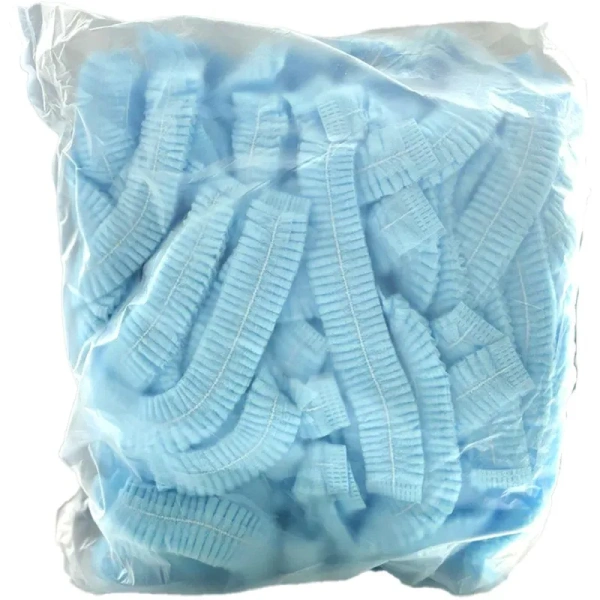 Шапочка одноразовая Шарлотта Unite голубая (100 штук в упаковке)