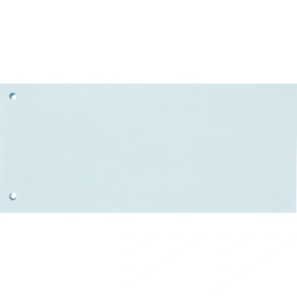 Разделитель листов картонный Комус 100 листов по цветам голубой (105x240  мм)