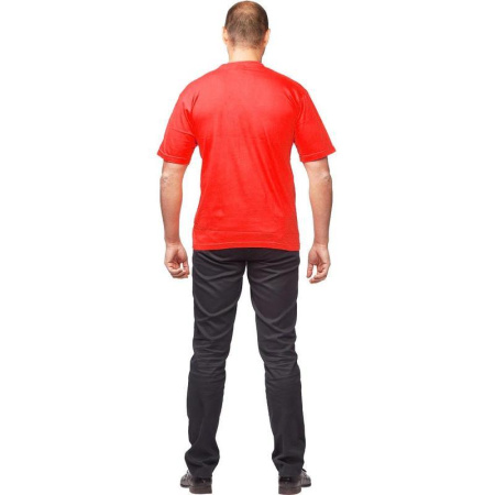 Футболка красная короткий рукав 100% хлопок XL (52-54)