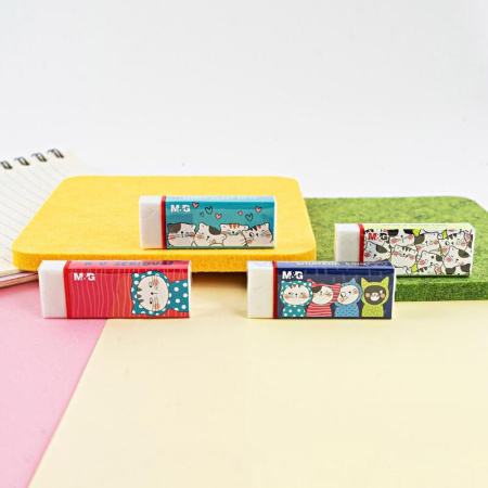 Ластик M&G So Many Cats ПВХ прямоугольный 52x23x12 мм