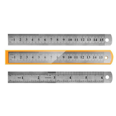 Линейка Tukzar металлическая двухсторонняя 15 см