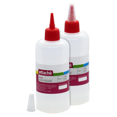 Клей канцелярский Attache 150 мл, синтетический, евро