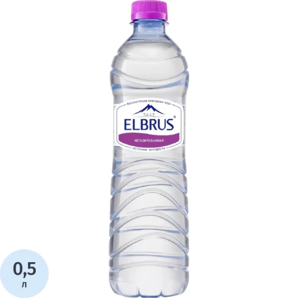 Вода минеральная Эльбрус столовая негазированная 0.5 л
