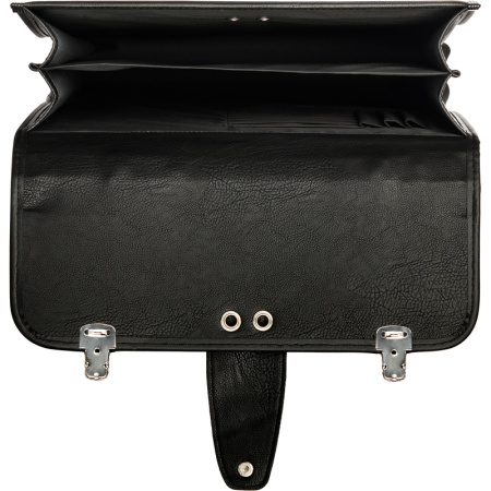 Папка деловая Алекс Спец К из экокожи черного цвета