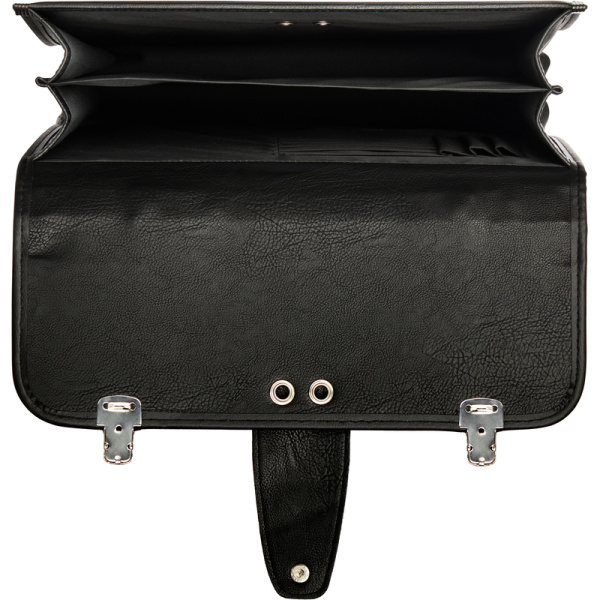 Папка деловая Алекс Спец К из экокожи черного цвета