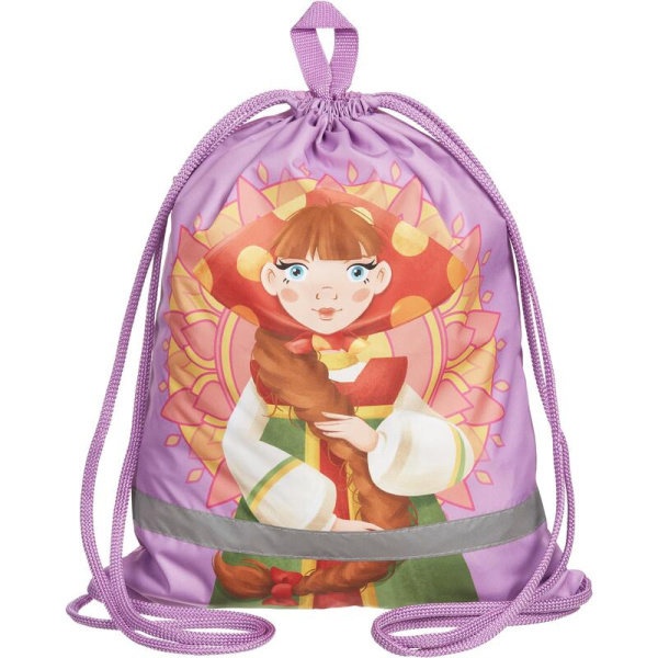 Мешок для сменной обуви Комус Три богатыря Любава 360x470 с карманом