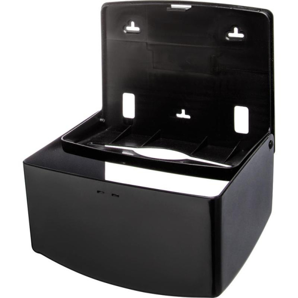 Диспенсер для листовых полотенец пластиковый черный (код производителя  R-1318B)