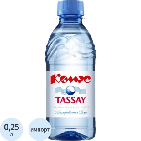 Вода питьевая Tassay Комус негазированная 0.25 л