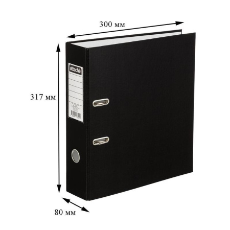 Папка-регистратор Attache Экономи 80 мм черная